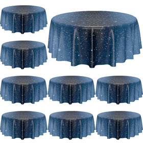 APUXXJUPA galaxy tablecloth pack with nine covers for space-themed party setup.