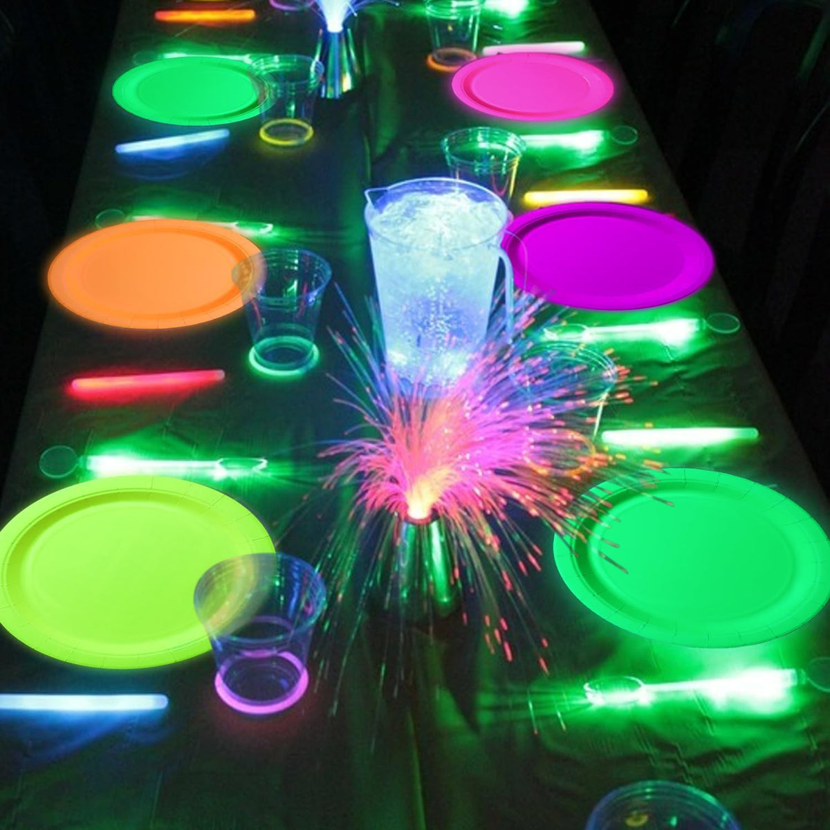 APUXXJUPA orange neon plates glow vividly at Halloween and night gatherings