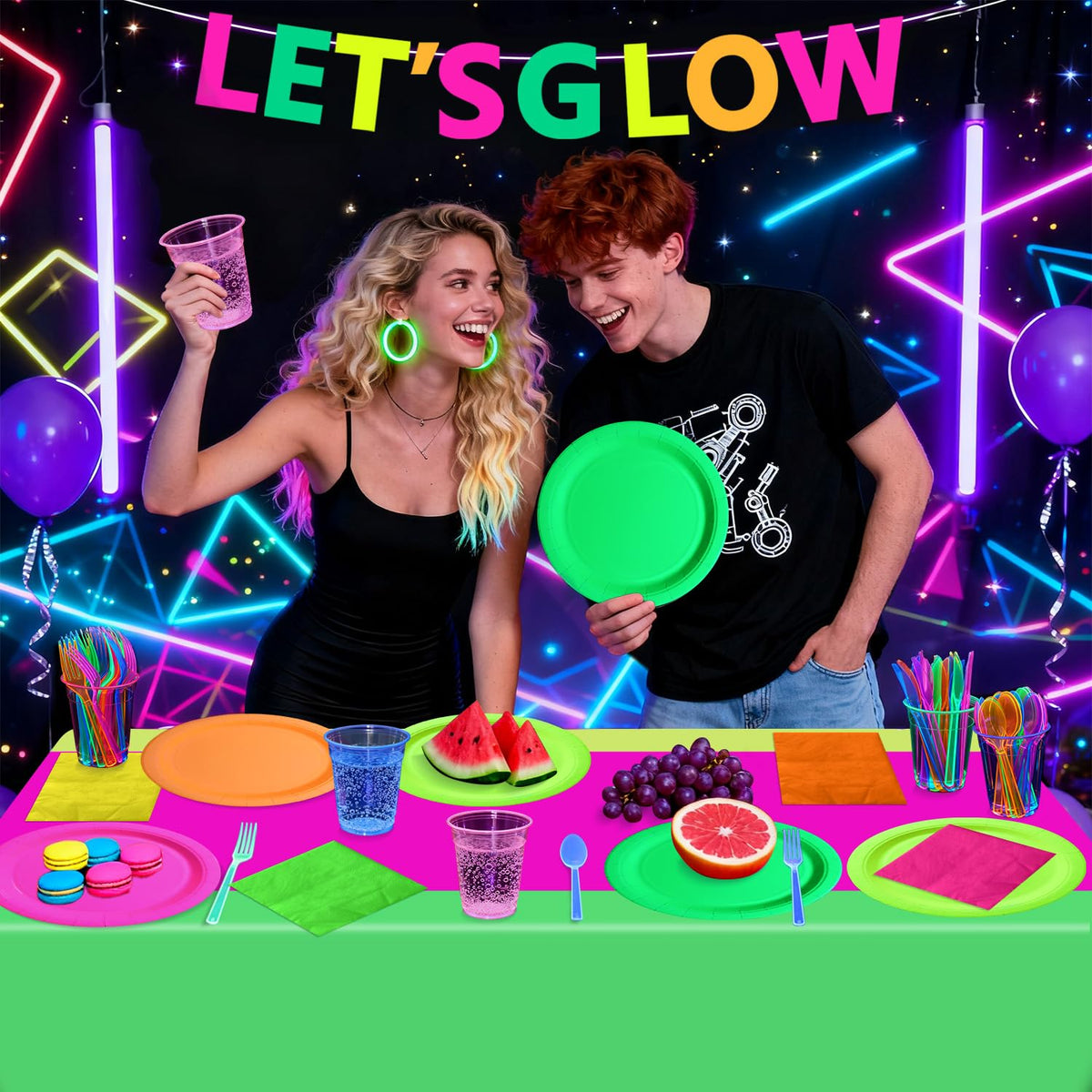 APUXXJUPA neon cups boost party vibes and spill resistance