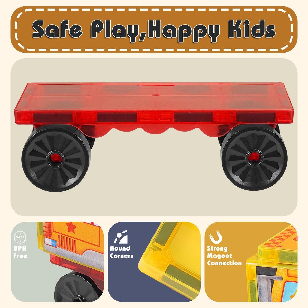 Apyr Aoma magnetic tiles expansion pack adds extra cars for collaborative play