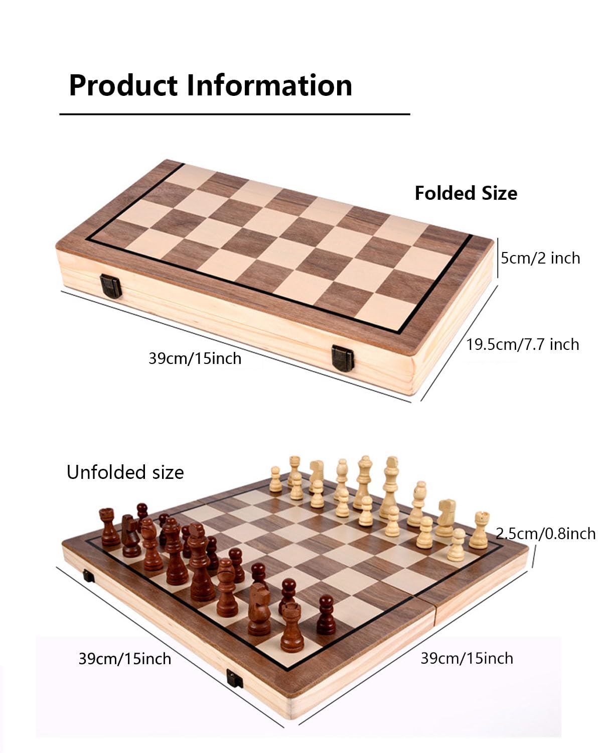 APYR AOMA portable travel chess game folds flat for easy packing.