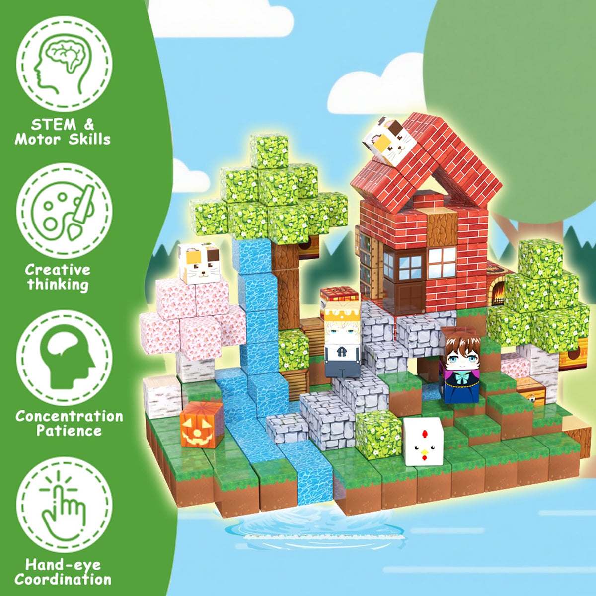Montessori-inspired play with Apyr Aoma blocks fosters pattern recognition and problem solving.