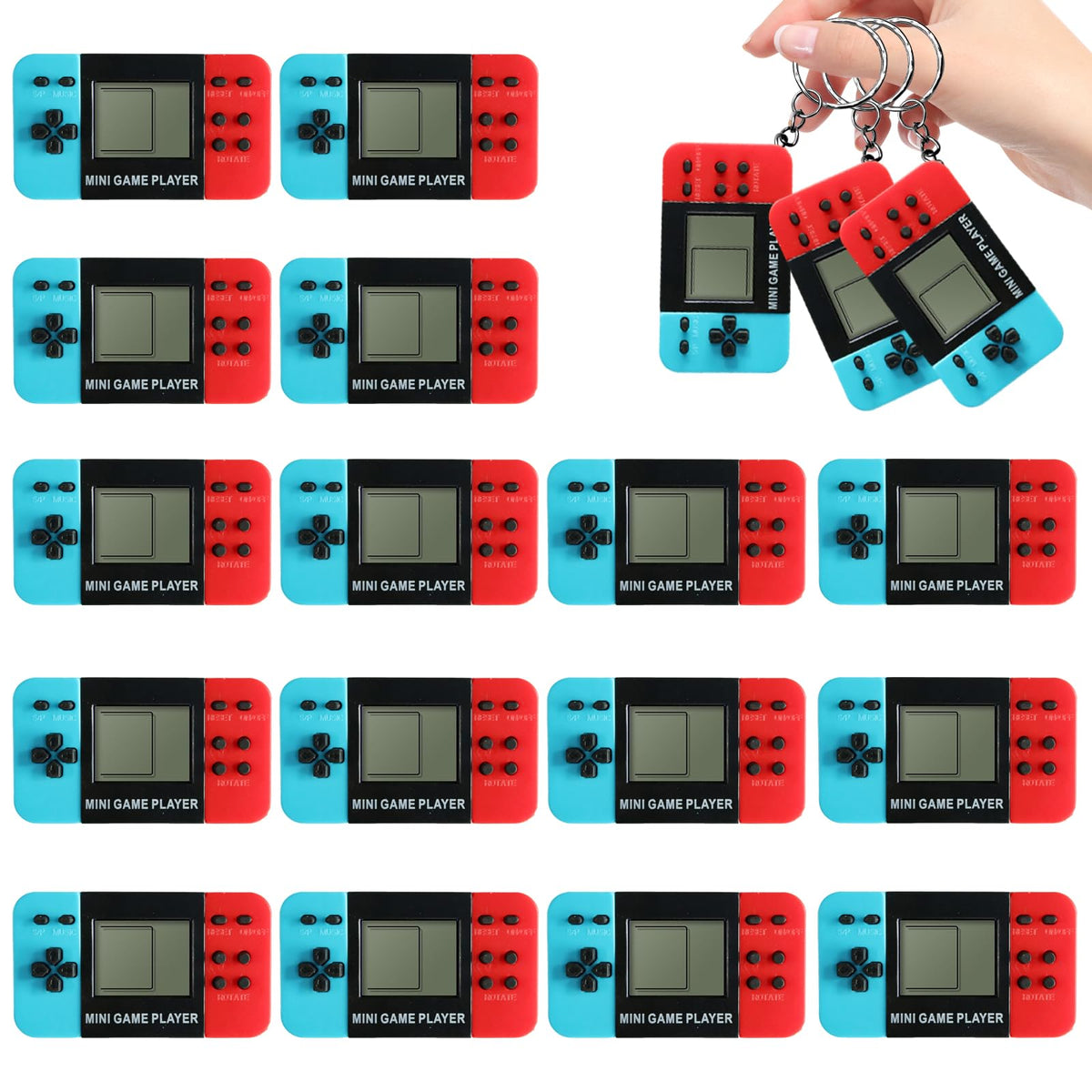 APZ 16-pack arcade keychains for party favors and gifts
