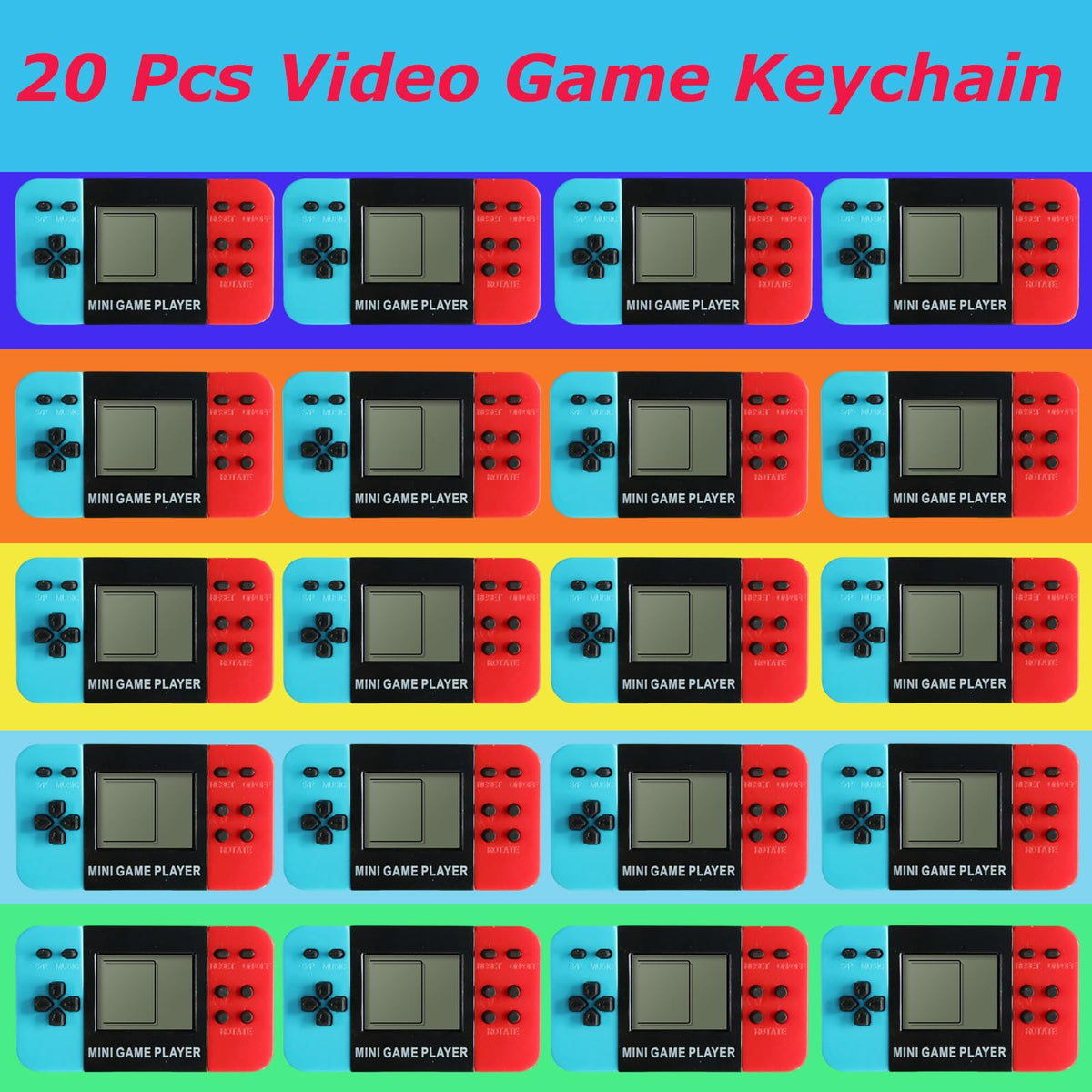 APZ portable video game keychains fit pockets and party loot.