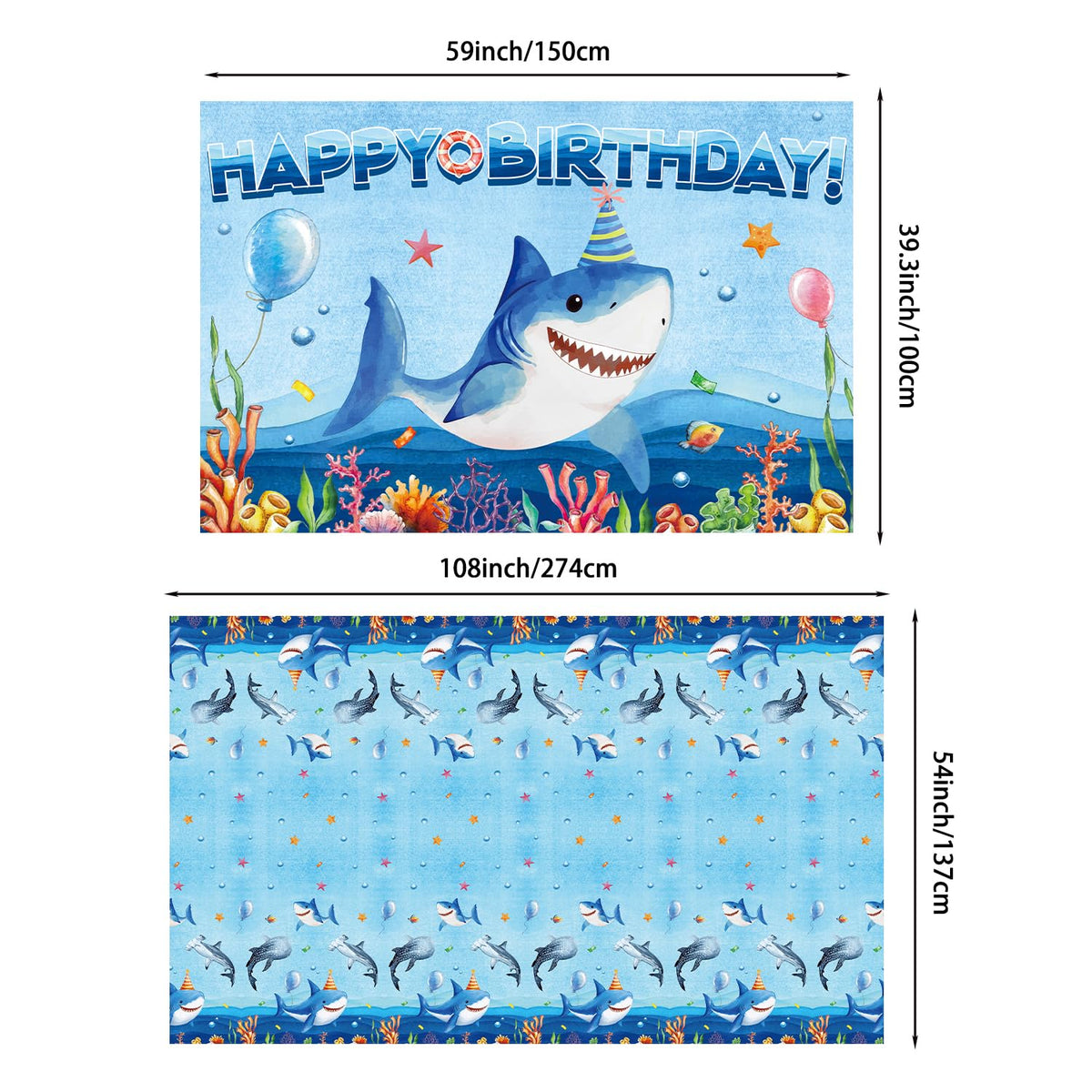 AQCSDEX shark cake topper crowns the cake with playful charm.