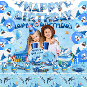 AQCSDEX shark cupcake toppers decorate treats with cohesive ocean fun.