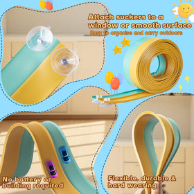 AQFR suction cups cling to glass and mirrors, enabling unique play setups.
