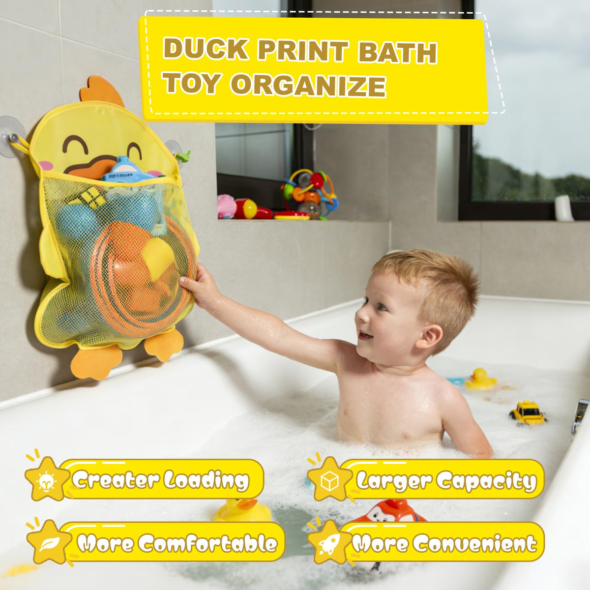 AQFR flexible track configuration enables varied bath time racing adventures.