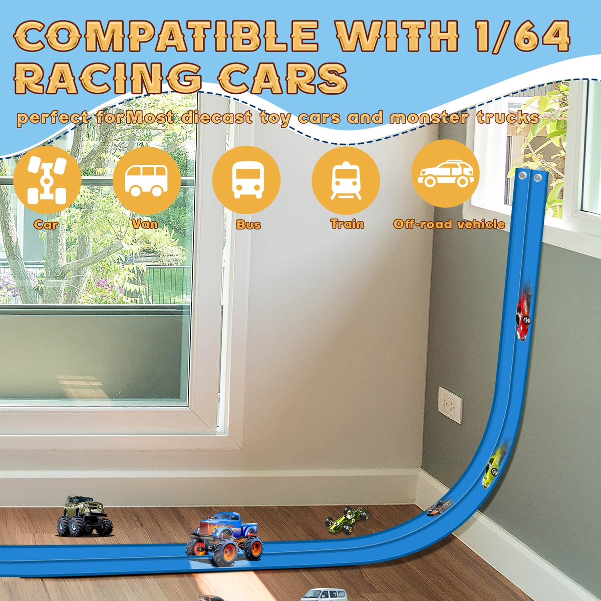 AQFR Flex Track suction cups securing track to a table edge.