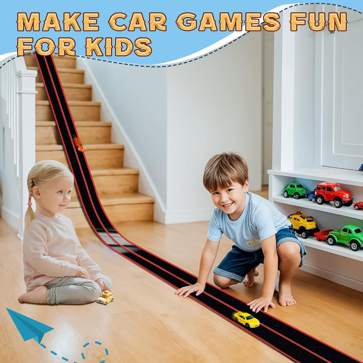 AQFR two-lane track design enabling varied car setups