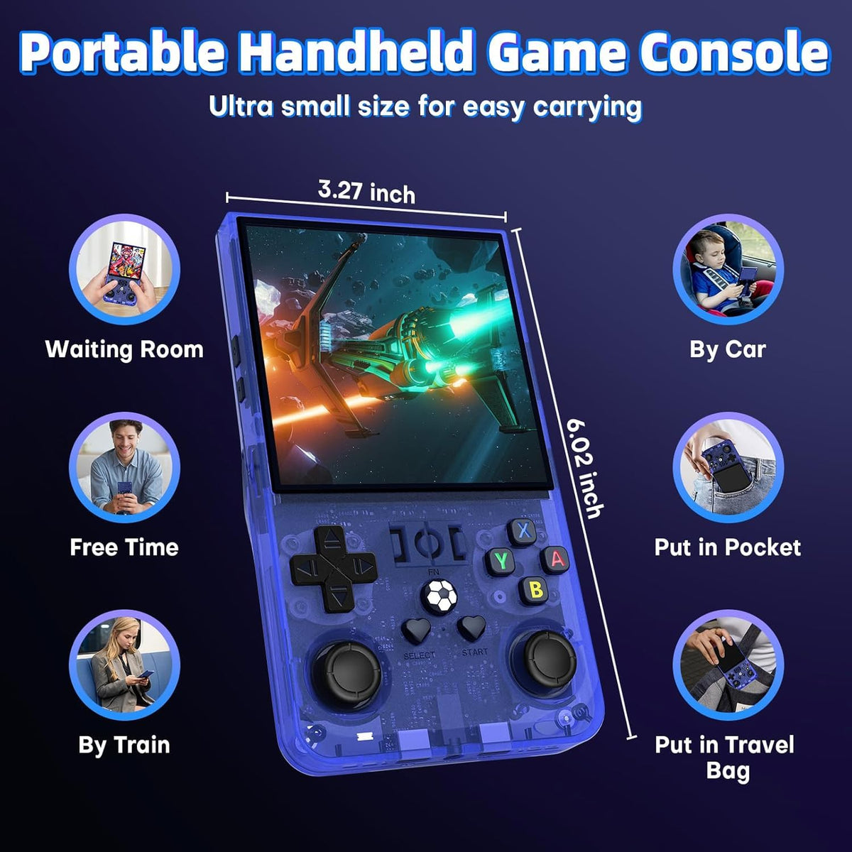 AQHH R36 Max handheld side profile emphasizes compact design for travel.