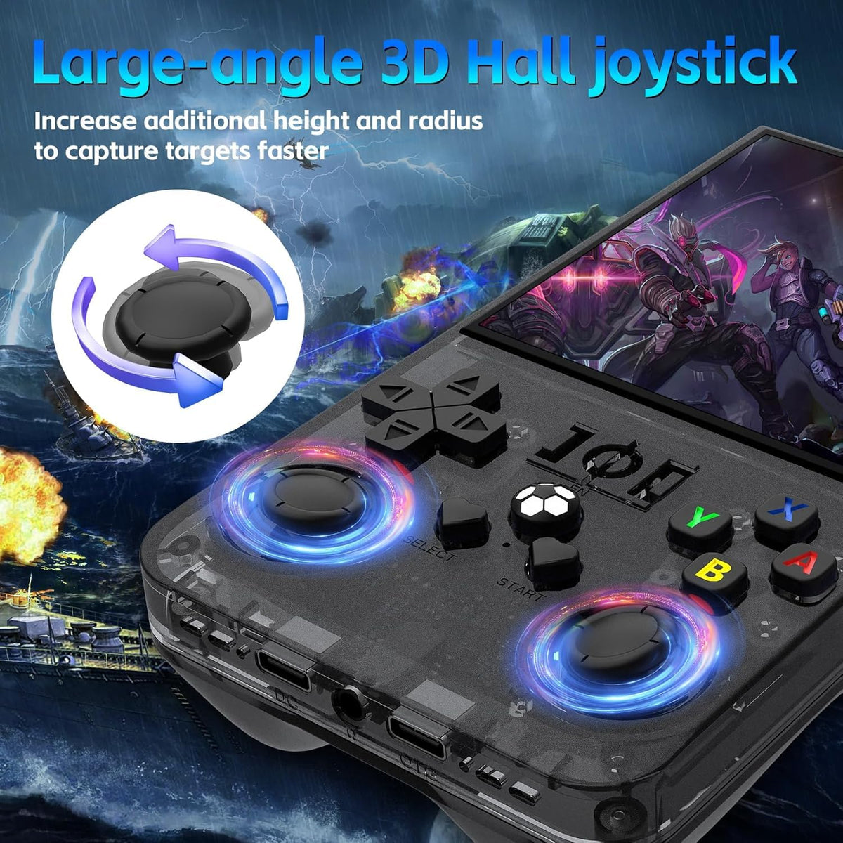 AQHH R36MAX 4000mAh battery delivers hours of play away from outlets.