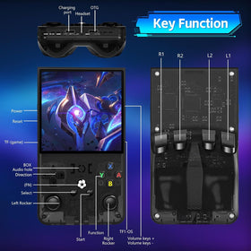 AQHH R36MAX compact retro console with accessories for ready-to-play setup.