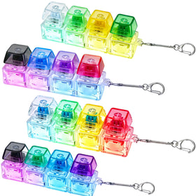 AQOLAOT keyboard fidget keychain with a lanyard for easy bag or key attachment.