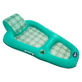 Aqua Leisure Aqua Luxury Water Lounger Teal Compass in pool for relaxation and style.