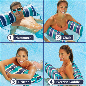 Aqua Original Monterey Hammock XL shows easy-on, easy-off design for calm entry.