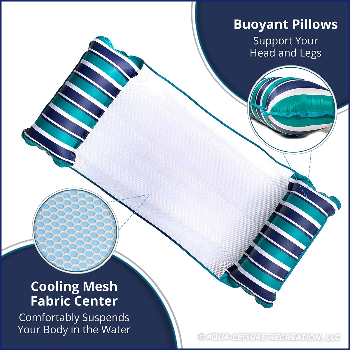 Aqua LEISURE Monterey Hammock XL offers extra-large dimensions for tall users.