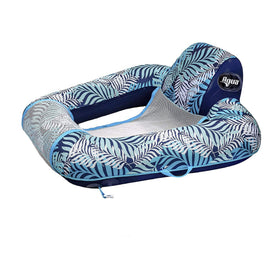 Aqua LEISURE Aqua Zero Gravity Pool Chair in blue fern for weightless lounging