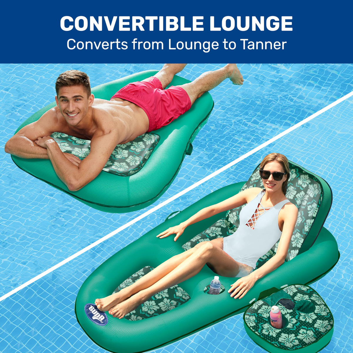 Aqua Leisure Campania detachable caddy secures sunglasses and snacks