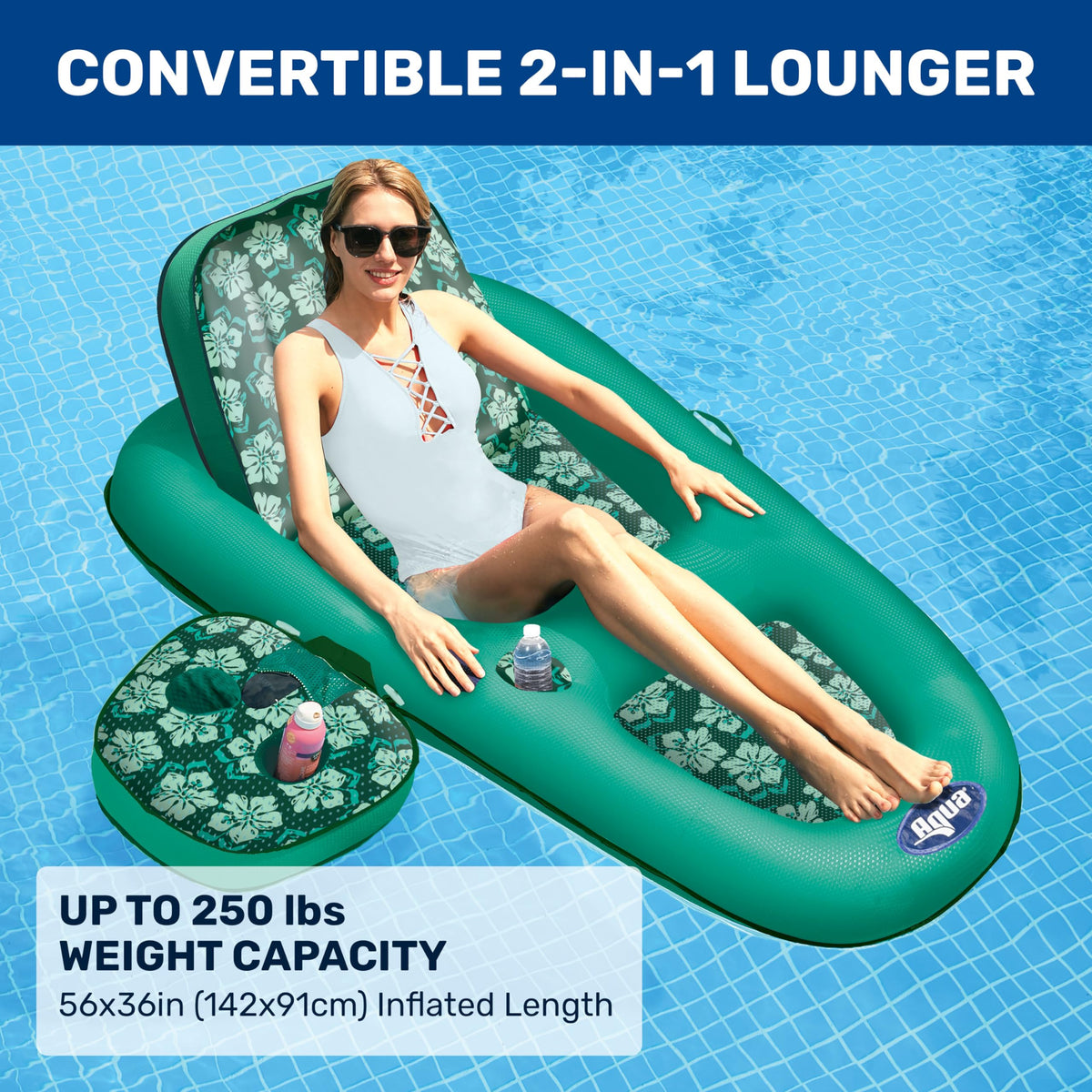 Aqua Leisure Campania headrest and armrests for comfortable floating sessions