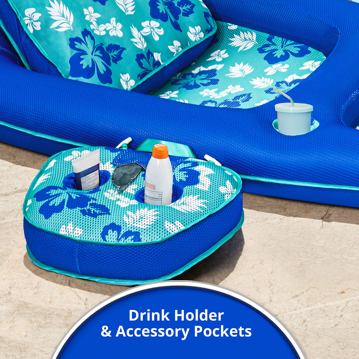 Soft Coolweave fabric provides a cool, supportive surface on sunny pool days.