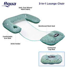 Aqua LEISURE duo-lock valve image emphasizes quick-inflate, easy portability.