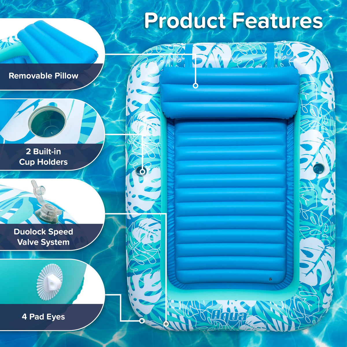 Duolock valve system enables quick inflation and easy deflation.
