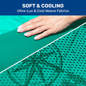 Aqua Leisure footrest-cushioned pool float offers leg support while you relax.