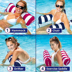 Aqua LEISURE Monterey 4-in-1 setup demonstrates hammock to drifter versatility.