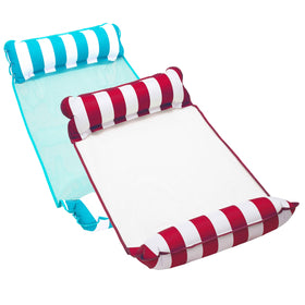 Aqua LEISURE Monterey 4-in-1 hammock in action, versatile pool relaxation for adults.