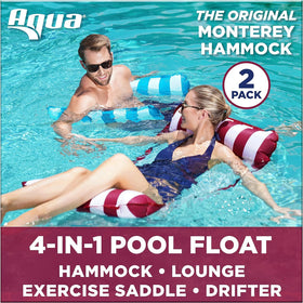 Aqua LEISURE Monterey lounge with cool weave fabric for comfortable lounging.