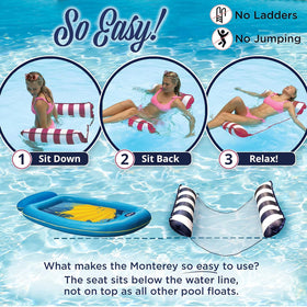 Aqua LEISURE Monterey duo-lock inflation system enables quick setup.