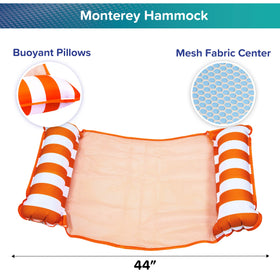 Aqua Leisure Monterey Hammock 44x26 inches offers secure, spacious support.