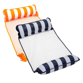Aqua Leisure Monterey Hammock Navy float for comfortable lounging on water.