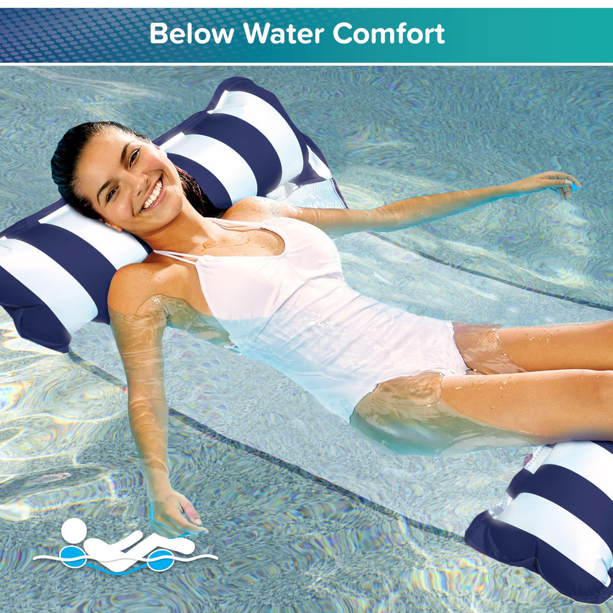 Aqua Leisure Monterey exercise saddle mode supports light water aerobics and movement.
