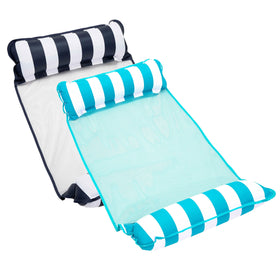 Aqua LEISURE Monterey hammock pool float in light blue for easy water lounging