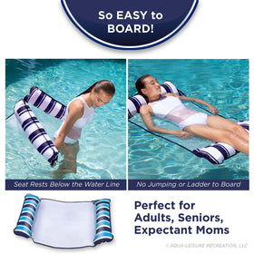 Aqua LEISURE Monterey Hammock XL multi-purpose float for lounging, drifting, or seating.