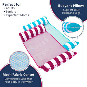 Aqua LEISURE Monterey patented non-stick PVC material emphasizes durability.