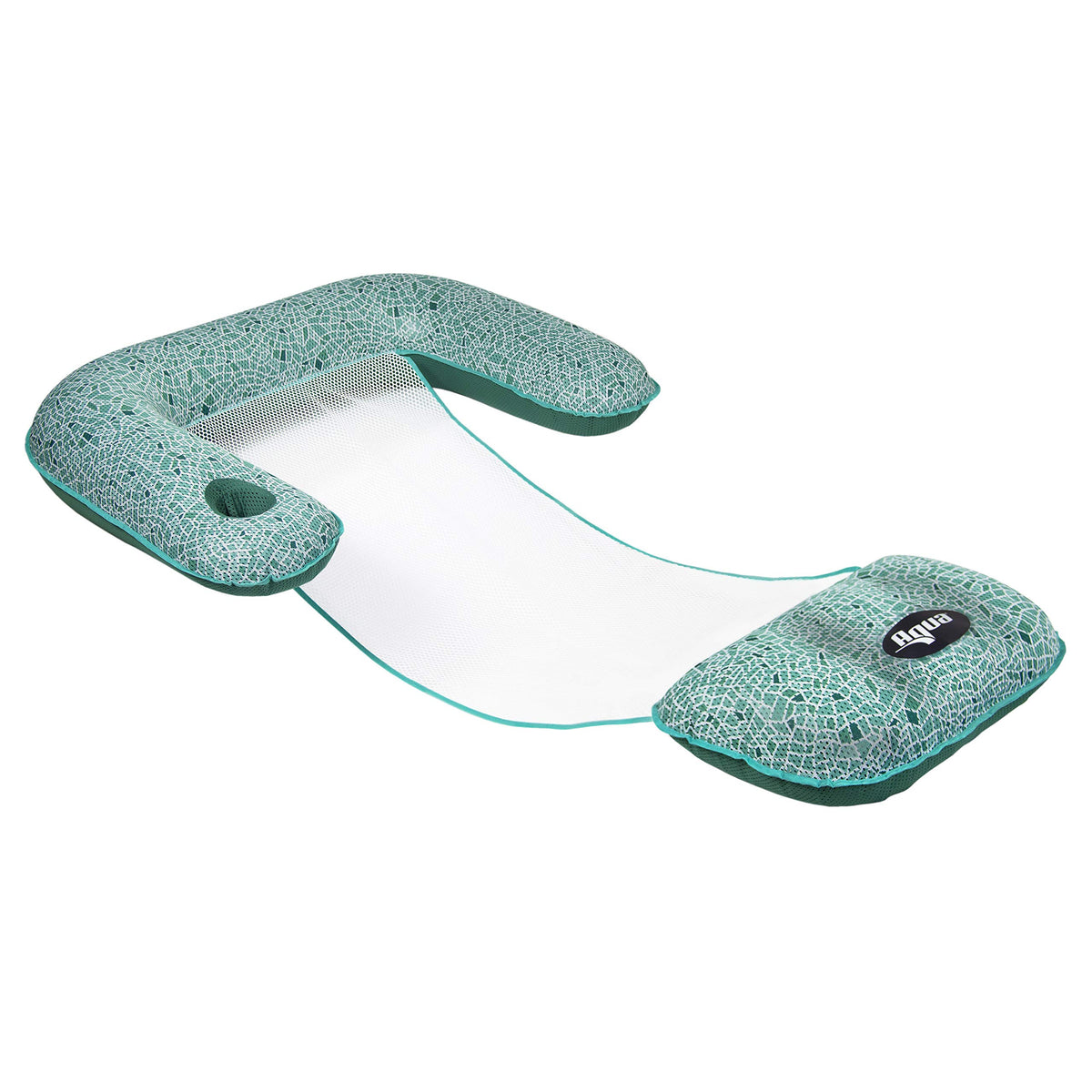 Aqua LEISURE pack-n-go portable float ready for poolside adventures.