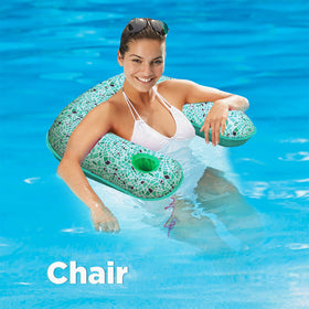Aqua LEISURE soft-cool-weave fabric closeup highlights comfortable pool lounging.