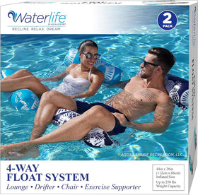 Aqua LEISURE Waterlife navy and light blue colorway enhances poolside aesthetics and visibility.