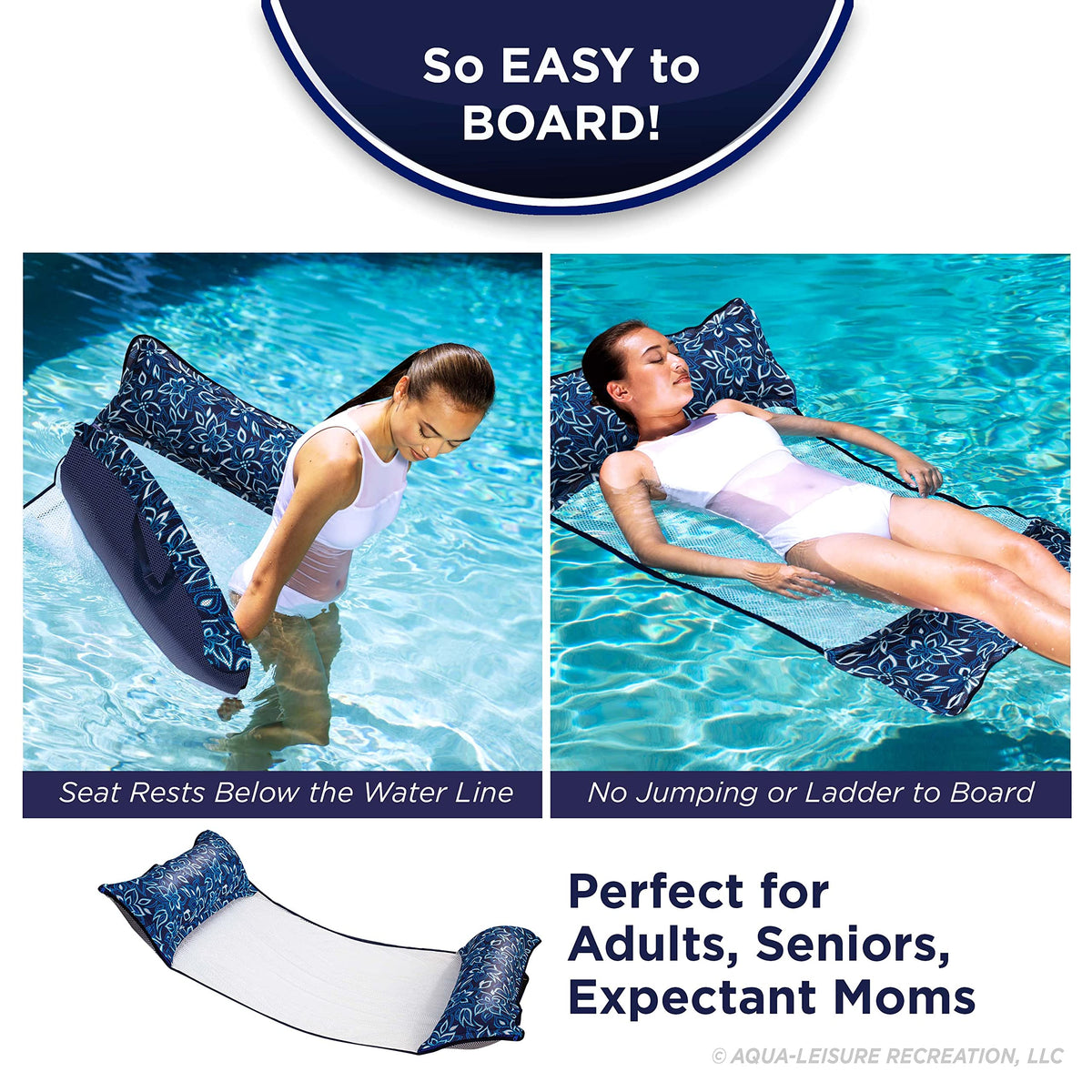 Aqua Monterey XL hammock in drifter position suits gentle currents.