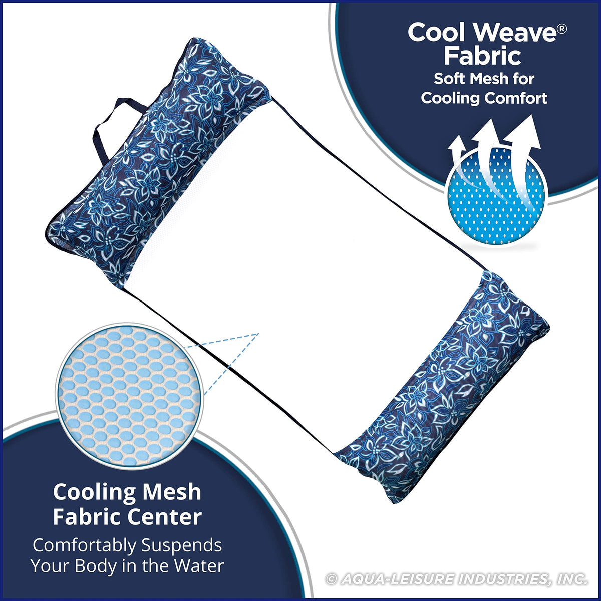 Aqua Monterey XL hammock in lounge-chair mode offers relaxed support on water.