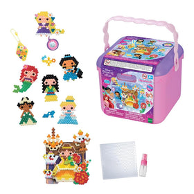 Aquabeads Disney Princess beads provide vibrant colors for creative scenes and display.