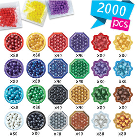 Aquabeads Shiny Bead Refills spark imaginative bead artwork for kids.