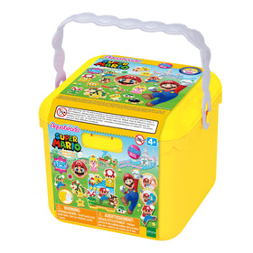 Aquabeads Super Mario Creation Cube box with kit contents for creative play and display.