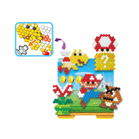 Aquabeads sticker sheet for finishing touches on Mario designs.