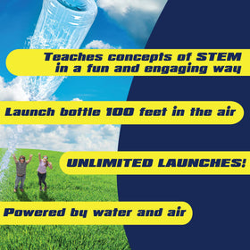 Aquapod Kids learning STEM through hands-on bottle launcher activity.
