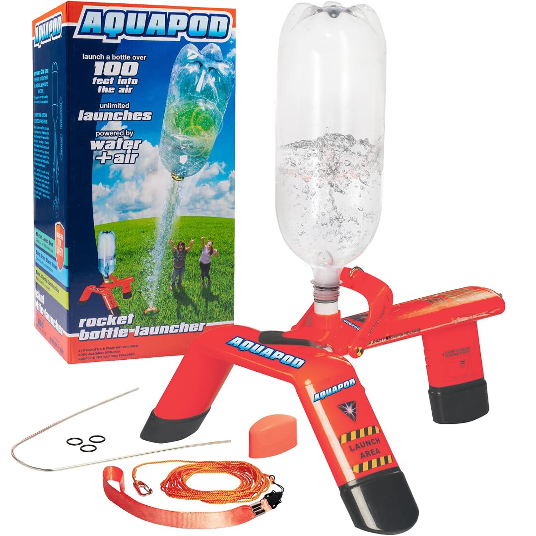 Aquapod Original Rocket Bottle Launcher setup for easy outdoor STEM fun.