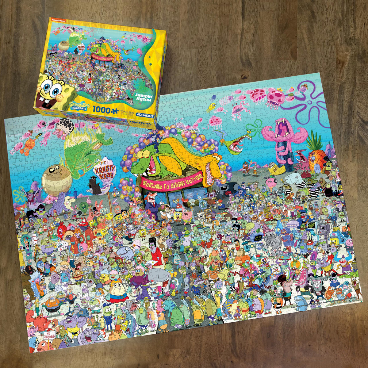 Aquarius 1000-piece puzzle 20x28 inches finished display.